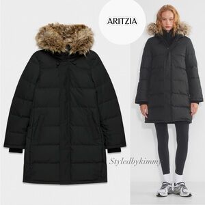 ARITZIA Golden The Powder Parka Long Black NWT S SMALL